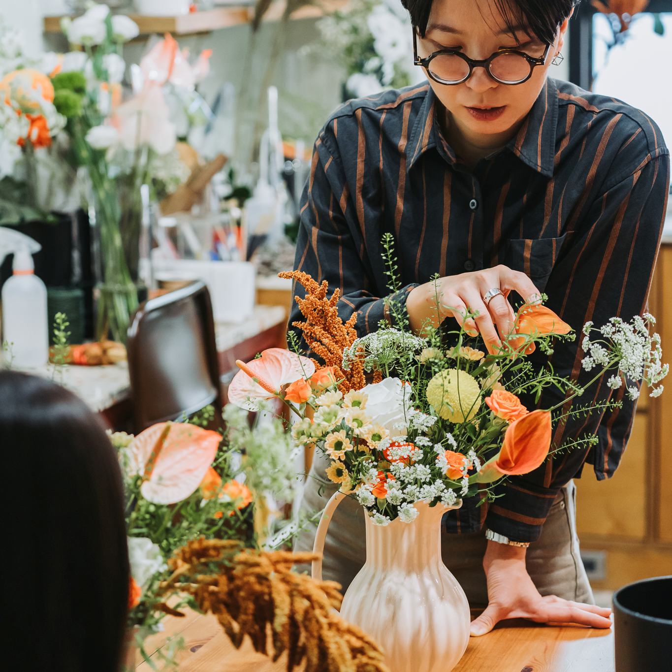 田園拾光 | 牛奶壺自然投瓶花(1/4)